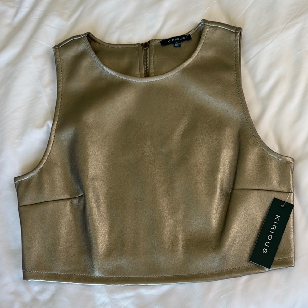 Women's Metallic Crop Top